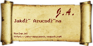 Jakó Azucséna névjegykártya